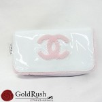 シャネル　CHANEL　ポーチ　ホワイト×ピンク